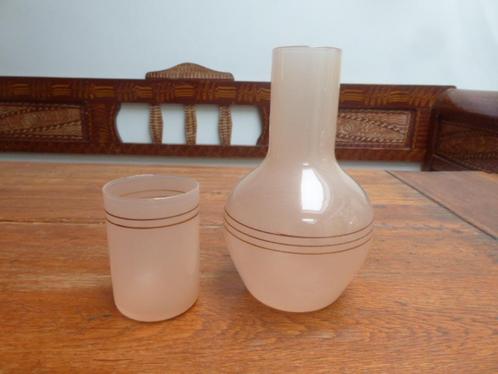 Opaline karaf met bijbehorend glas, Antiek en Kunst, Antiek | Glas en Kristal, Ophalen of Verzenden