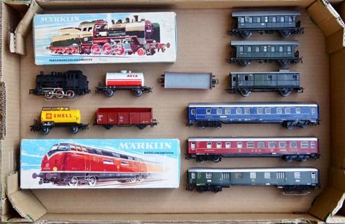 Complete Marklin treinbaan met station en gebouwen, Hobby en Vrije tijd, Modeltreinen | H0, Gebruikt, Treinset, Wisselstroom, Märklin
