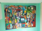 Groot abstract schilderij, Ophalen