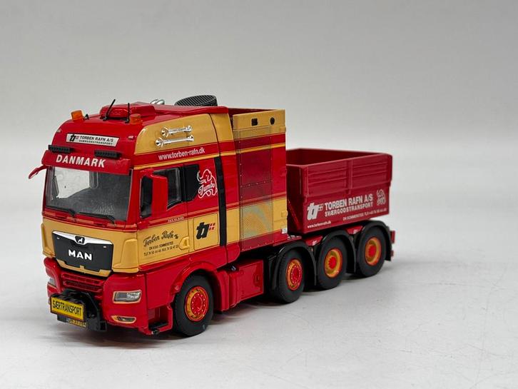 TEKNO MAN TGX 8x4 + ballast bak TORBEN RAFN, Hobby en Vrije tijd, Modelauto's | 1:50, Nieuw, Bus of Vrachtwagen, Tekno, Ophalen of Verzenden
