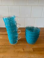 Vintage IKEA Godta glass 4 mug/cup and 4 dessert bowl, Tuin en Terras, Gaas en Draad, Ophalen of Verzenden, Zo goed als nieuw