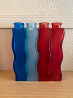Set van 4 vintage IKEA Skämt vazen, Huis en Inrichting, Woonaccessoires | Vazen, Gebruikt, Blauw, Ophalen of Verzenden, Glas