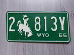 Kentekenplaat Wyoming USA 1966 Nummerplaat Nummerbord, Auto's, Gebruikt, Ophalen of Verzenden