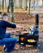 KMP01 Kampeerkachel -  Camping Houtskachel Met Oven - Zwart, Ophalen of Verzenden, Vrijstaand, Hout, Nieuw