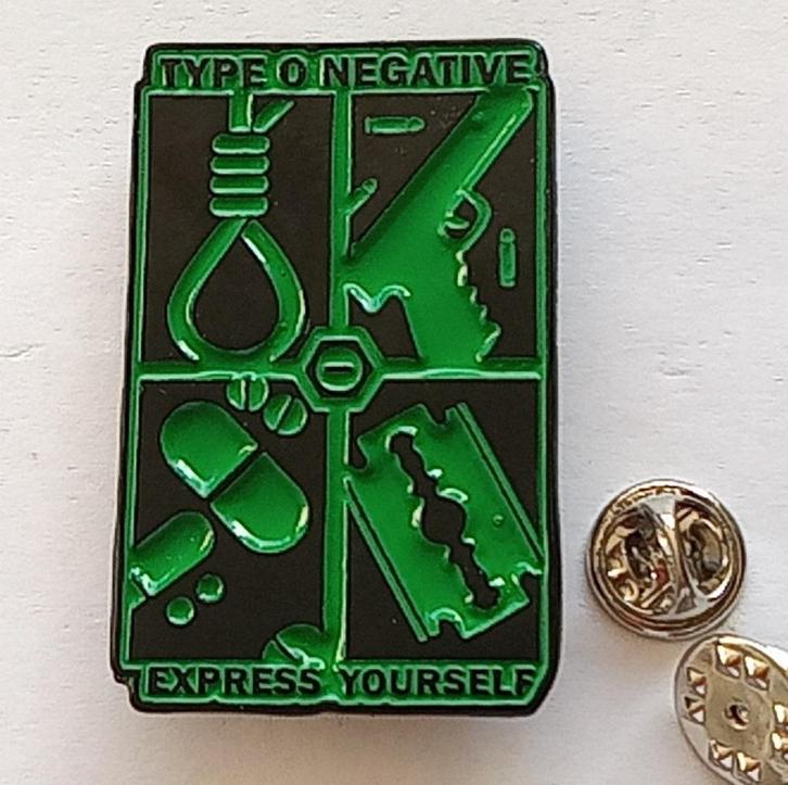 Type O Negative prachtige  express yourself speld pin n3, Verzamelen, Muziek, Artiesten en Beroemdheden, Nieuw, Overige typen