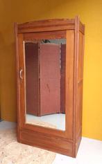 vintage brocante grenen houten meidenkast, spiegel kast, 50 tot 100 cm, Met deur(en), 25 tot 50 cm, Grenenhout
