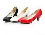 Dames hakken 001 (zwarte witte rode pumps lak glimmende), Verzenden, Nieuw, Overige kleuren, Pumps