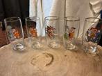 The Flintstones vintage glazen 5 stuks, Verzamelen, Ophalen of Verzenden, Gebruikt, Frisdrankglas