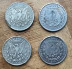 4 x Morgan dollar (1881, 1889, 1896 en 1921), Postzegels en Munten, Munten | Amerika, Setje, Ophalen of Verzenden, Noord-Amerika