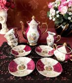 Oud mokka servies / theeservies set porselein barok dresden, Antiek en Kunst, Antiek | Servies compleet, Ophalen of Verzenden