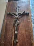 Antiek Koperen Crucifix - 46 cm, Ophalen of Verzenden, Koper