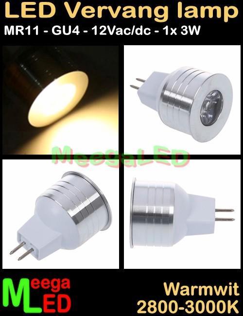 Camper LED lamp spot MR11 GU4 LEDspot 3 watt 12V - 3W, Caravans en Kamperen, Camper-accessoires, Nieuw, Ophalen of Verzenden