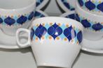 Nordic design vintage servies blauw wit druppel 4 kopjes, Huis en Inrichting, Keuken | Servies, Ophalen of Verzenden