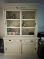 Mooie zware kwaliteit vitrinekast in 2 delen, Ophalen, Gebruikt