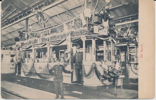652B den Haag, Scheveningen 14 versierde trams 1908, Verzamelen, Ansichtkaarten | Nederland, Ongelopen, Zuid-Holland, Voor 1920