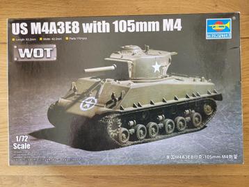 1:72 1/72 Trumpeter US M4A3E8 with 105mm M4 beschikbaar voor biedingen