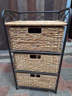 Rotan ladekast 3 lades kast met lade, Huis en Inrichting, Kasten | Ladekasten, Ophalen, Zo goed als nieuw, 3 of 4 laden, Minder dan 100 cm