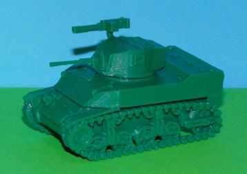 Amerikaanse M5 Stuart tank - 3D-print in diverse schalen beschikbaar voor biedingen