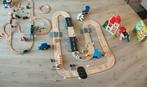 Houten treinbaan, Kinderen en Baby's, Speelgoed | Houten speelgoed, Overige typen, Gebruikt, Ophalen