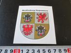 sticker gemeente wapen mecklenburg - vorpommern, Verzamelen, Ophalen, Zo goed als nieuw, Bedrijf of Vereniging