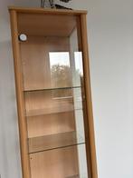 Grote houten vitrinekast, Ophalen, Minder dan 50 cm, Zo goed als nieuw, 150 tot 200 cm
