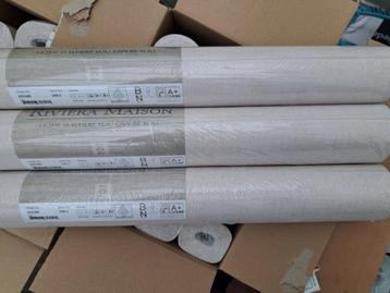 grijs, crème, taupe LINNENLOOK BEHANG - Anvers Linen 221160 beschikbaar voor biedingen