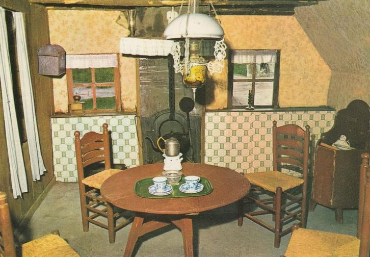 DRENTHE Plaggenhut Interieur, Verzamelen, Ansichtkaarten | Nederland, Ongelopen, Drenthe, 1960 tot 1980, Verzenden