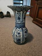Antieke Boch Frères vaas, Delft blauw, Gebruikt, 50 tot 75 cm, Blauw, Aardewerk of Porselein
