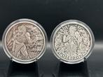 1oz Zeus - 1oz Poseidon antiqued - gods of olympus serie, Postzegels en Munten, Edelmetalen en Baren, Ophalen of Verzenden, Zilver