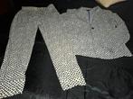 G-maxx travelstof setje blazer L, broek M zwart wit stip., Kostuum of Pak, Maat 42/44 (L), Ophalen of Verzenden, Zo goed als nieuw