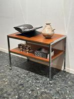 Vintage 70’s Chromen Trolley Audio-Meubel Bijzettafel, 50 tot 100 cm, Ophalen of Verzenden, Zo goed als nieuw, 25 tot 50 cm