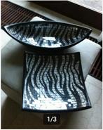 Set design schalen keramiek zwart/wit Mozaiek., Ophalen of Verzenden, Overige vormen, Porselein of Keramiek, Schaal