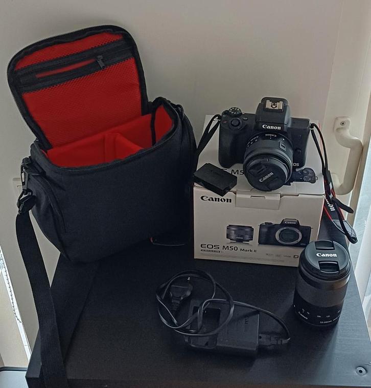 Canon EOS M50 Mark II systeemcamera, Audio, Tv en Foto, Fotocamera's Digitaal, Zo goed als nieuw, Canon, 8 keer of meer, Ophalen