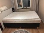 Gratis Boxspring 140x200 met matras en topper, Huis en Inrichting, Ophalen, Gebruikt, Wit, 140 cm