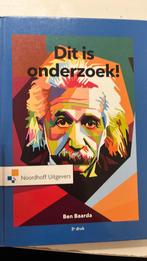 Ben Baarda - Dit is onderzoek!, Boeken, Studieboeken en Cursussen, Ophalen of Verzenden, Gelezen, Ben Baarda