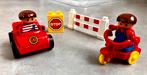 Duplo Verkeersset met auto, motor en stopbord, Ophalen of Verzenden, Gebruikt, Complete set, Duplo