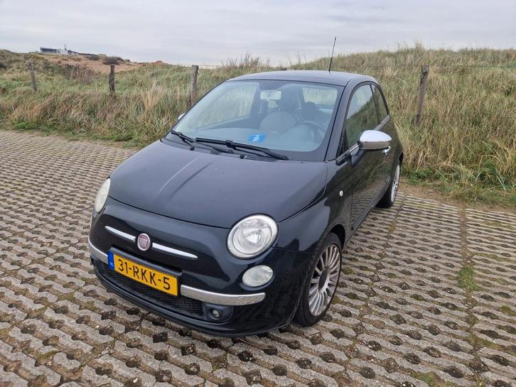 Fiat 500 0.9 Twinair 2011 Zwart apk 23.01.2027, Auto's, Fiat, Particulier, Benzine, A, Hatchback, Handgeschakeld, Origineel Nederlands