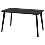 Tafel IKEA zwart lisabo, Huis en Inrichting, Tafels | Eettafels, Ophalen, Gebruikt, 100 tot 150 cm, 50 tot 100 cm