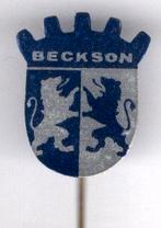 Beckson Becker's Sons - Brummen blik fiets speldje ( H_065 ), Verzenden, Zo goed als nieuw, Transport, Speldje of Pin