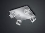 Trio QUIRL Square Ceiling LED Lamp 4x4.5W · Chrome, Ophalen of Verzenden, Nieuw, Metaal, Plafondlampen