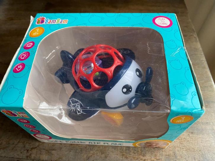 Soft Rattle Air Plane – Baby Rammelaar Vliegtuig (3m+), Kinderen en Baby's, Speelgoed | Babyspeelgoed, Nieuw, Rammelaar, Met wieltjes
