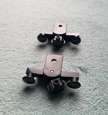 Lego trein buffer blokjes Zwart met vierkant magneet.  beschikbaar voor biedingen