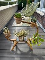 Bamboe planten tafeltje vintage, Ophalen, Gebruikt, 75 cm of meer, 60 cm of meer