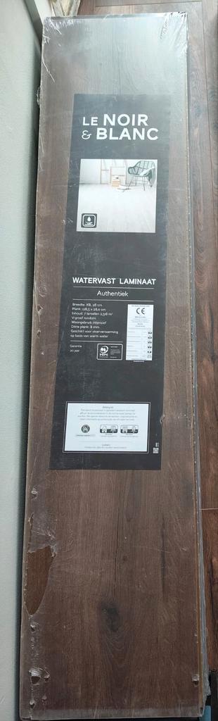 Le Noir & Blanc laminaat - 12,5m2, Doe-het-zelf en Verbouw, Vloerdelen en Plavuizen, Nieuw, Laminaat, Kunststof, 150 cm of meer
