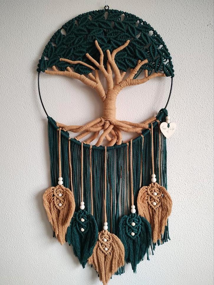 Macramé levensboom / Tree of Life. Sisters Forever., Huis en Inrichting, Woonaccessoires | Wanddecoraties, Nieuw, Ophalen of Verzenden