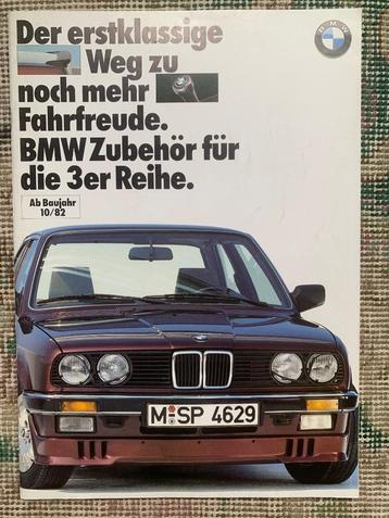 Accessoire brochure BMW 3-serie E30 1986 met prijslijst beschikbaar voor biedingen