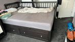 Ikea Hemnes bed zwarte editie, Huis en Inrichting, Slaapkamer | Bedden, Ophalen, Gebruikt, Wit, Tweepersoons
