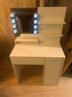 Mooie make-up tafel met spiegel en verlichting, Huis en Inrichting, Ophalen, 100 tot 150 cm, 50 tot 100 cm, Zo goed als nieuw