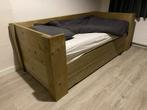 Stoer bed steigerhout, Huis en Inrichting, Slaapkamer | Bedden, 90 cm, Eenpersoons, Steigerhout, Ophalen of Verzenden