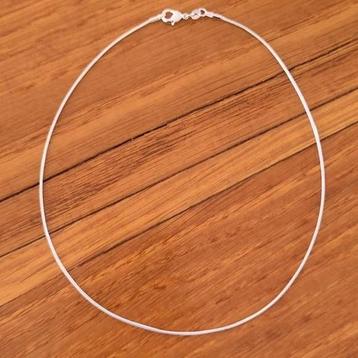 Zilveren kettinkje - snake collier - 42 cm  beschikbaar voor biedingen